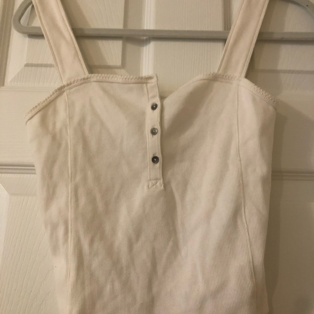 Cream Cropped Tank from Abercrombie & Fitch